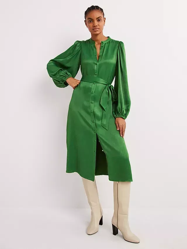 Boden green top midi dress