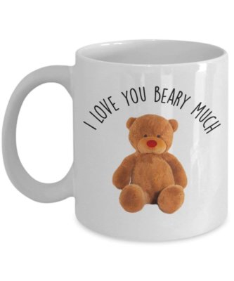 I Love You Beary Much Mug - Funny Coffee Cup - Novelty Birthday Christmas Gag...