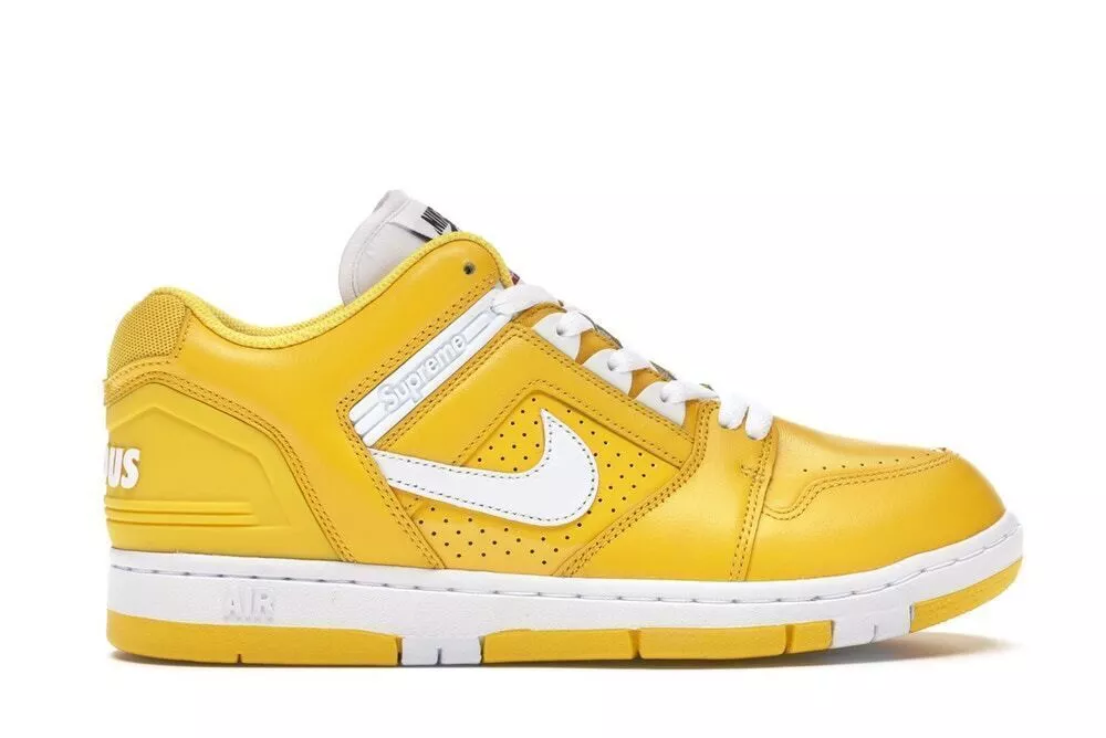 Nike x Supreme SB Air Force 2 maïs jaune bas/blanc AF2 homme 4