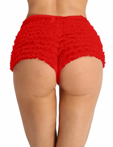 Women's Layered Lace Ruffled Bloomers Pettipants Booty Shorts Panties Underwear - Picture 19 of 44