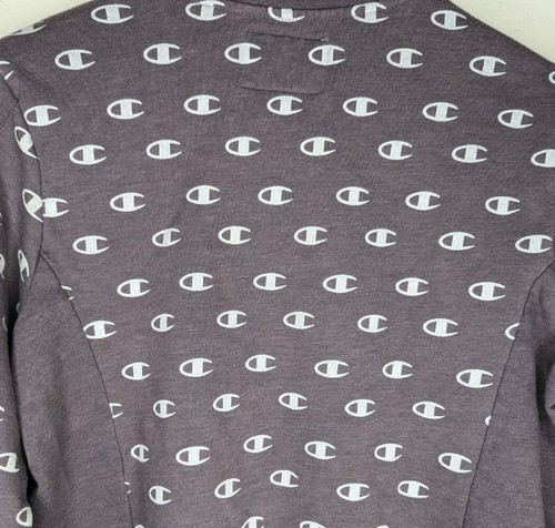 Champion Reverse Weave Crewneck All Over Logo Print Sweatshirt Womens M Medium - Picture 5 of 7