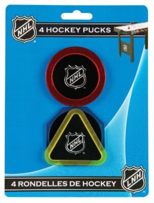 1pc Regent-Halex Replacement Hockey Pucks PK of 4, Multi-Color, Small
