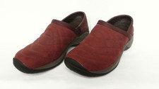 MERRELL Encore Quilted Womens Madder Red Nubuck Leather Clogs Shoes 7 37.5 4.5