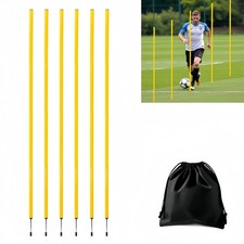 6 Pcs Soccer Agility Poles for Training, 5 FT Adjustable Speed and Agility Tr...