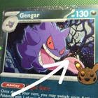 MOUTH WHOLE SWIRL 🌀💫 BLEED Gengar 057/091 Trick Halloween Holo Pokemon Card