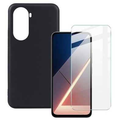 TPU Hülle + Schutzglas für Xiaomi Poco M7 4G Silikon Schutz Bundle 9H Hart Glas