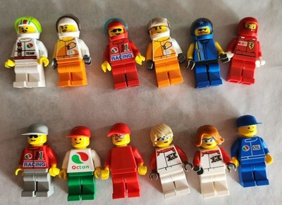 LEGO Racing / Octan Minifiguren Konvolut 12 Figuren Rennfahrer Team Vintage