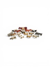 Animals Lot of 19 Celluloid Plastic Horse Camel Sheep Dog Elephant Cow Vintage