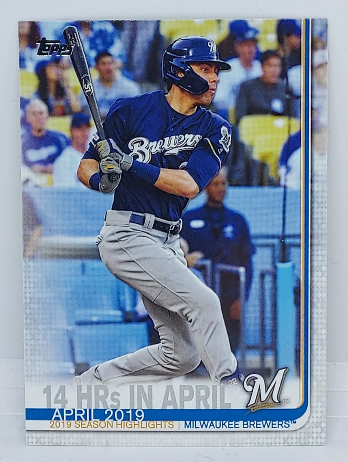2019 Topps US216 Christian Yelich Update Series 14 HRs In April Brewers NM/Bettr