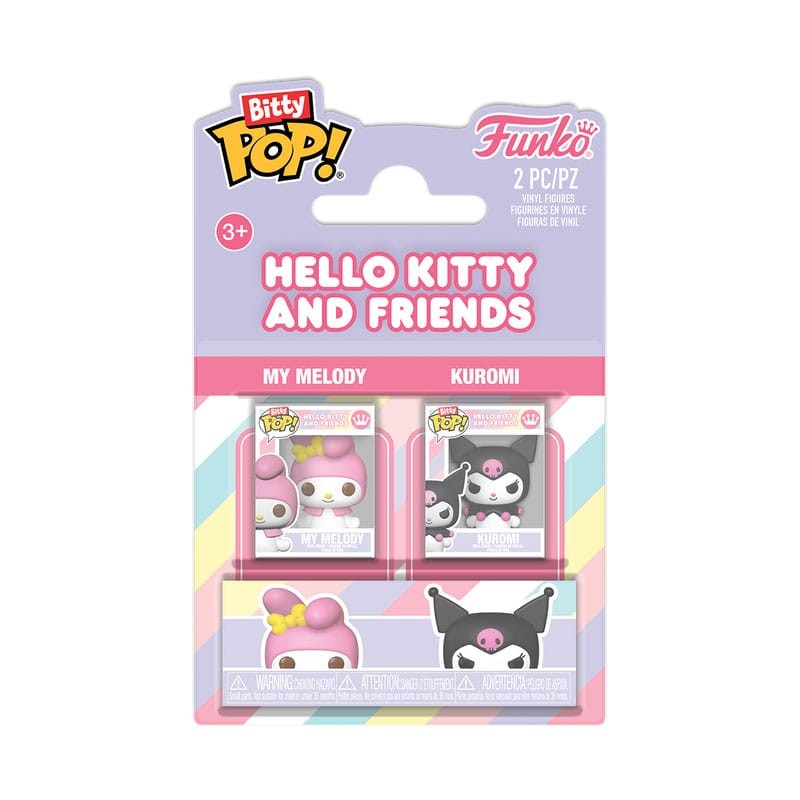Funko Hello Kitty - Pack 2 Bitty Pop! Figurines My Melody & Kuromi 2 Cm - Image 3