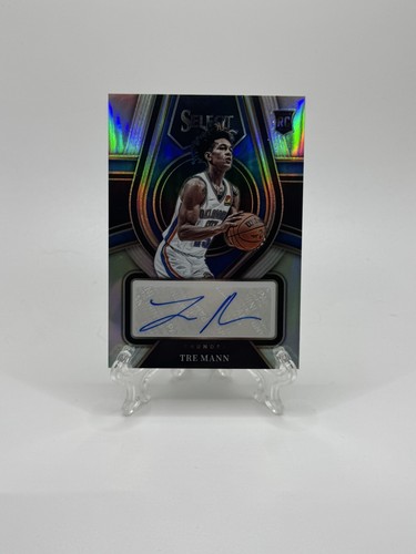 Tre Mann - 2021-22 Panini Select Silver Prizm Auto #125. /249