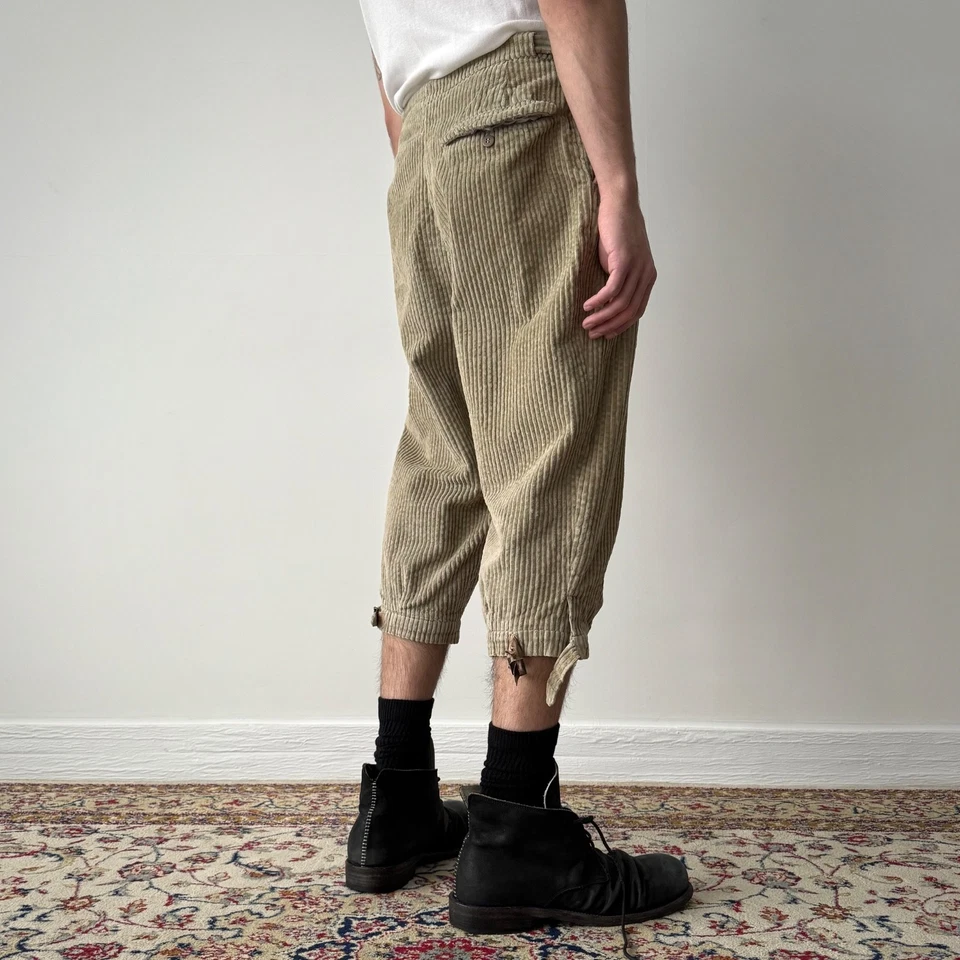 1950s Vintage German Hunting Plus Fours Corduroy Trousers - Image 2 of 4
