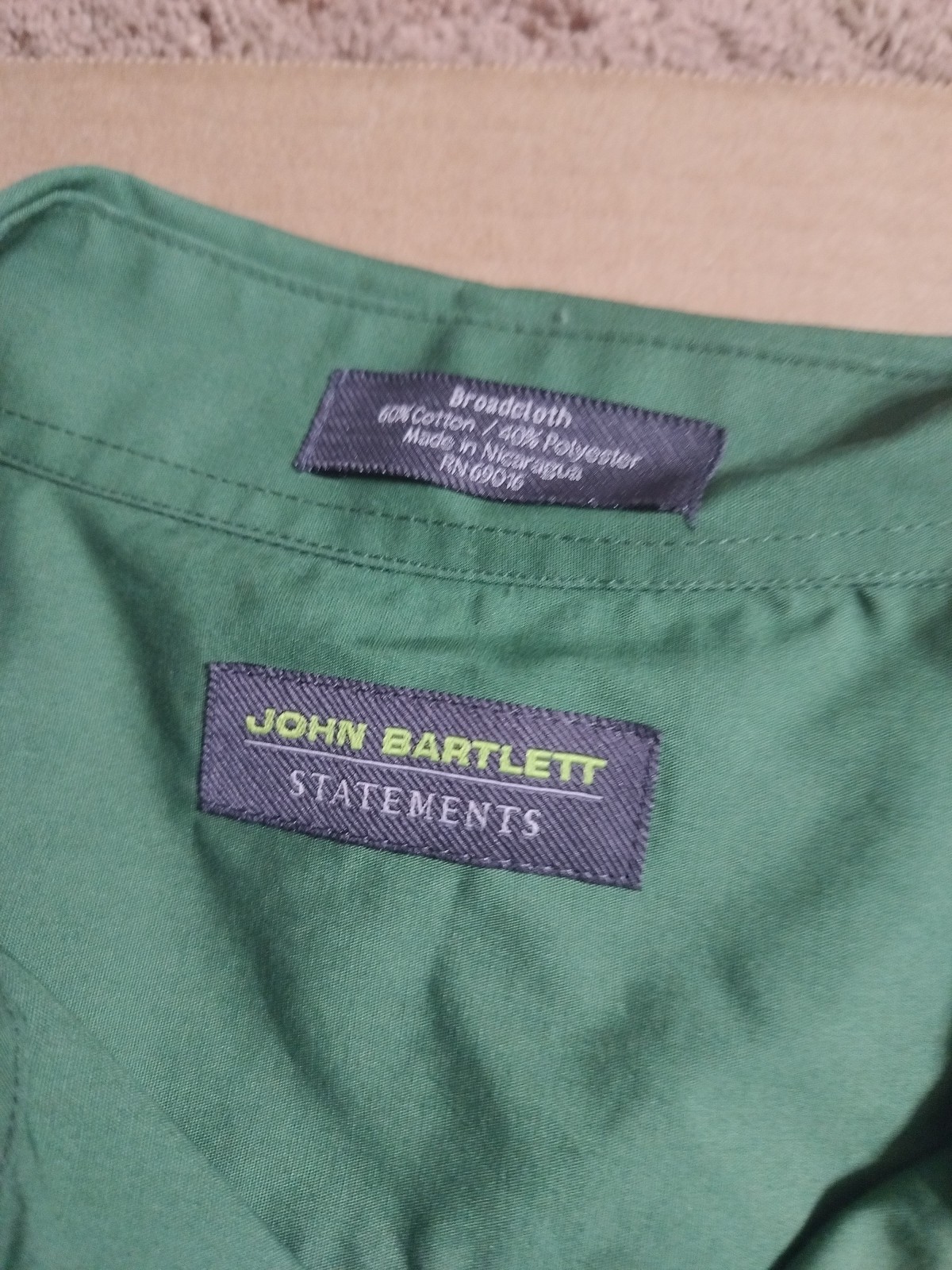 JOHN BARTLETT STATEMENTS Green BUTTON-DOWN SHIRT … - image 4