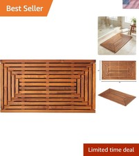 Giza Teak Wood Mat - Slip-Resistant Shower Companion, Perfect for Any Room