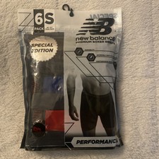 New 6 Pack New Balance Performance Premium Boxer Briefs Special Edition - Small