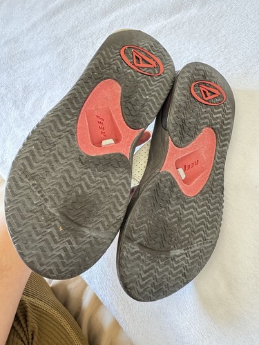 Reef Fanning flip flops red and black size 36 #reefflipflops #summerflipflops - Picture 6 of 7