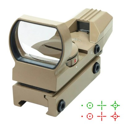 Tan Color Red and Green Dot Reflex Sight For Weaver/Picatinny Rail