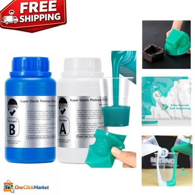 Super Elastic Liquid Silicone Kit - Ideal for Resin, Plaster, and Wax Molds