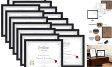 8.5 x 11 Picture Frame Set of 15, Black Photo Frames 8.5 by 11 8.5x11 Black 15