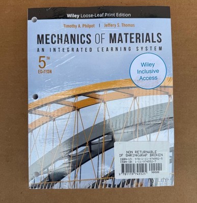 Mechanics of Materials An Integrated Learning System 5th Ed Philpot Thomas Wiley