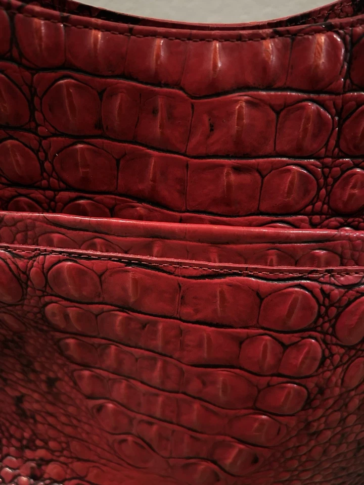 Bolsos de mano Brahmin piel de serpiente roja/negra Foto 4 de 4