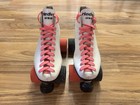 Vintage Riedell White Leather Artistic Quad Roller Skates Size 6 USA Made Retro — photo 2