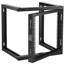 9U Modular Wall Rack 150lb Load Capacity Carbon Steel Open Frame