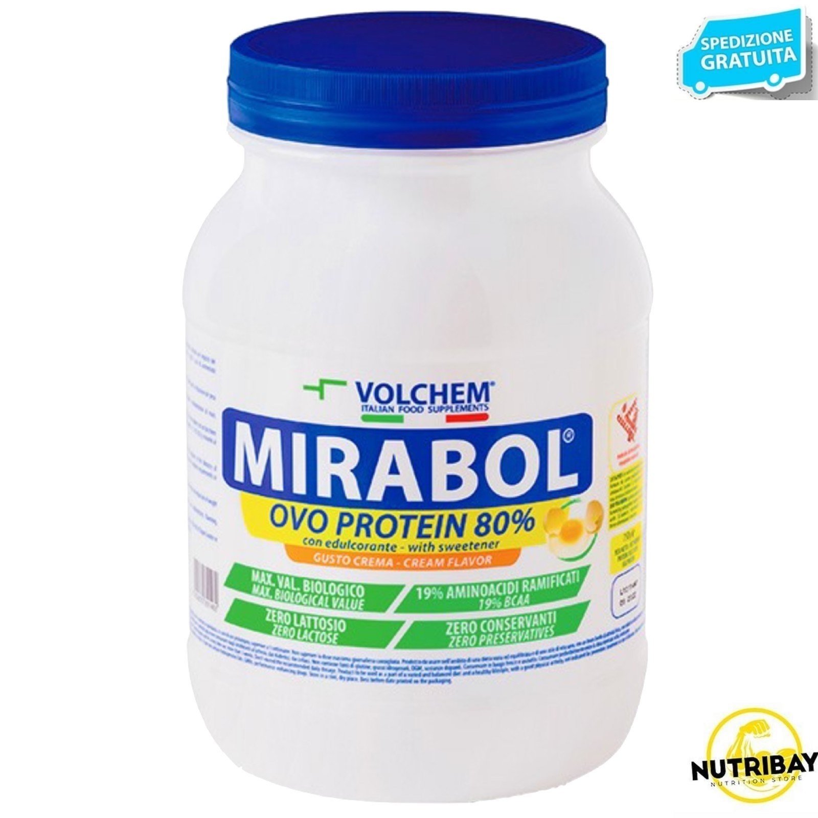 Volchem Mirabol Ovo Protein 80 - Integratore 750g Albume d'Uovo