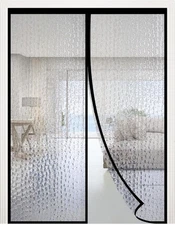 RELIANCER Magnetic Thermal Insulated Fits Door Size 34"X94.5", transparent 