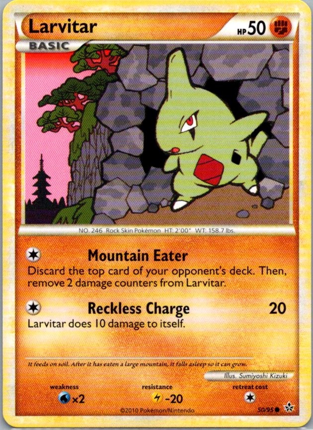 Larvitar (50) 50/95 Common Unleashed 2010 LP