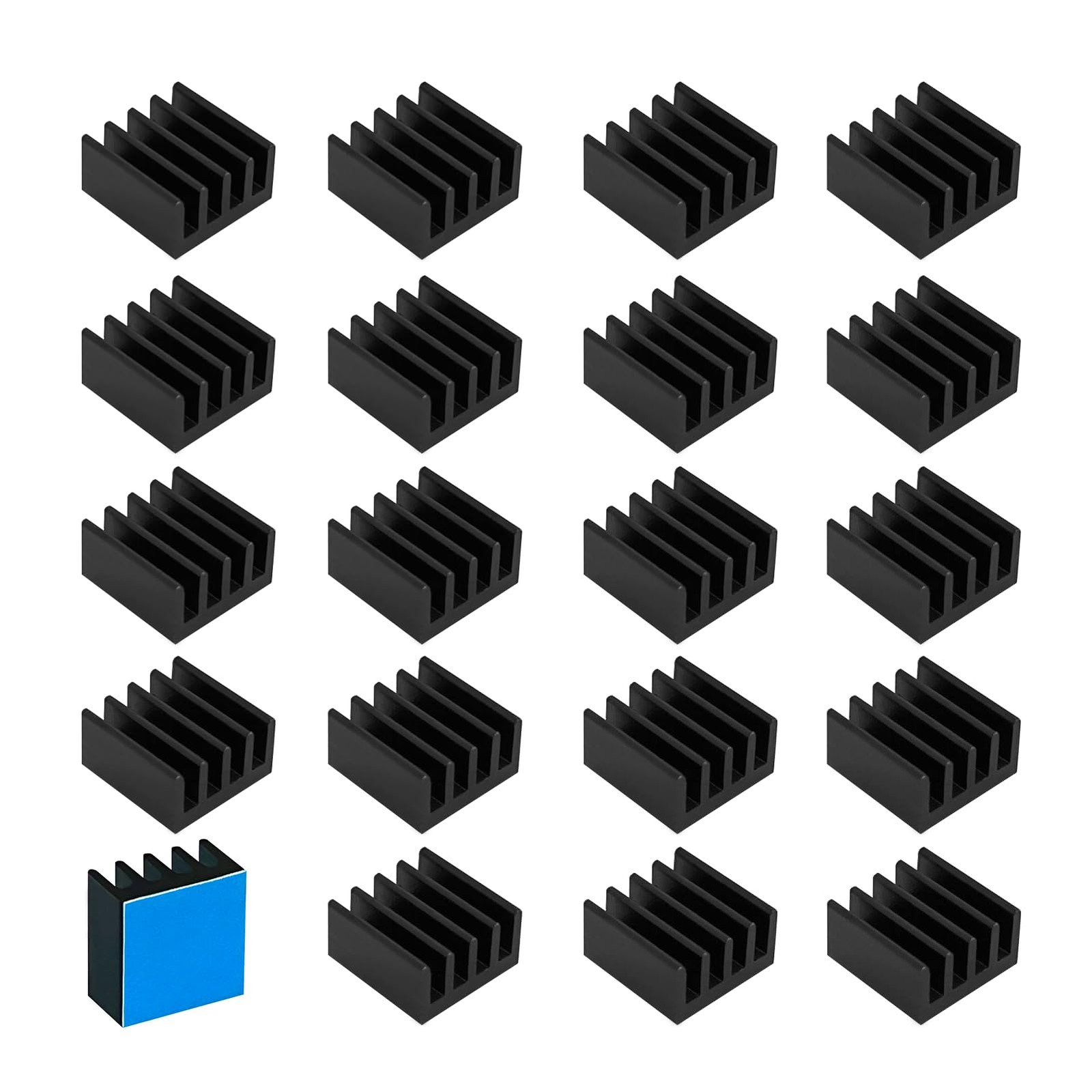 20pcs 9mm Mini Heatsink Kit, Includes 3M 8810 Thermal Conductive Adhesive...