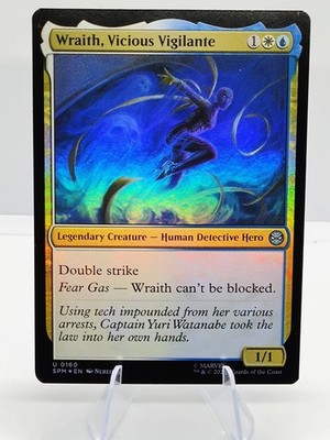 Wraith, Vicious Vigilante #160 Near Mint FOIL SPM Marvel's Spider-Man Magic MTG