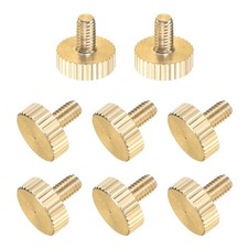 8-Pack Knurled Thumb Screws, M4x8mm Solid Brass Flat Head Knurled Bolts