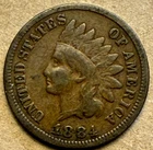 1884 Indian Head Cent - Nice Circulated Example
