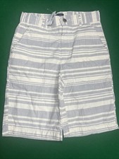 The Children's Place Chino Shorts stripe Adjustable Waist Flat Front Boys Size10