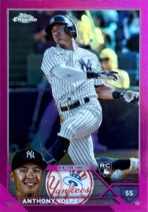 2023 Topps Chrome #4 Anthony Volpe Pink Refractor
