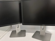 Dell Computer Monitors Lot of 2 Black and Silver