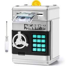 Piggy Bank for Boys Girls, ATM Coin Bank Money Saving Box with Password, Kids...