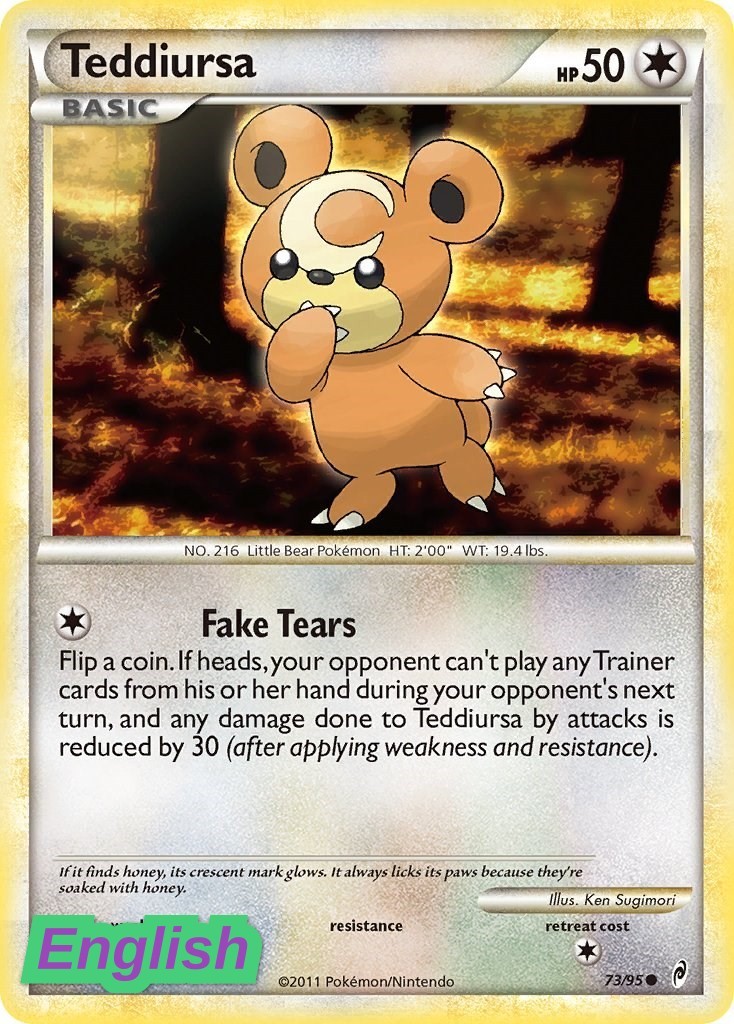 Pokemon- Teddiursa [CL - 73/95] Call of Legends NM Common