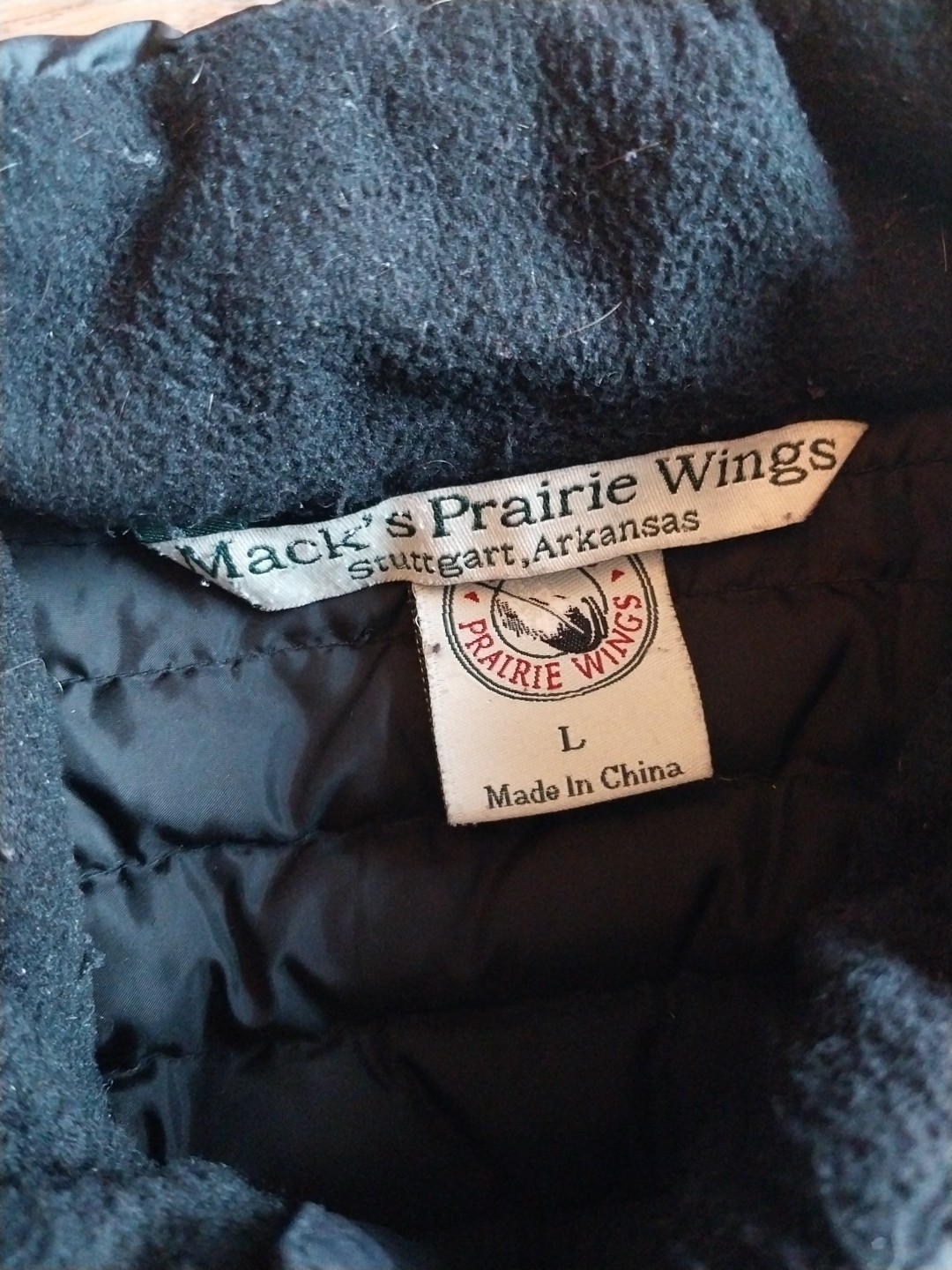 Mack's Prairie Wings Duck Down Puffer Vest Black Full Zip Mens Sz Large