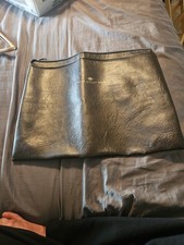 Vintage Leather Wells Fargo Bank Money Deposit Bag Zip. 13x17
