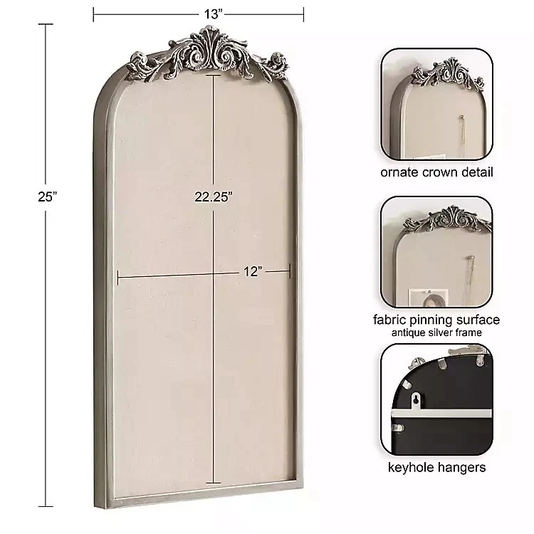 Винтажная декоративная доска объявлений Silver Arendahl Arch Pinboard 25x13 - Изображение 2 из 4