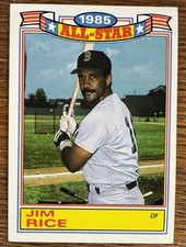 1986 Topps All-Stars 6 Jim Rice Boston Red Sox Commerative Baseball Trading Card