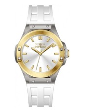 NIB Limited Invicta Sea Base Men 45mm Steel Quartz Watch White Silcone Band
