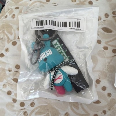 Coolso & CX15X Cartoon Bear Keychains, Detachable Keyring, Plastic, Green Blue