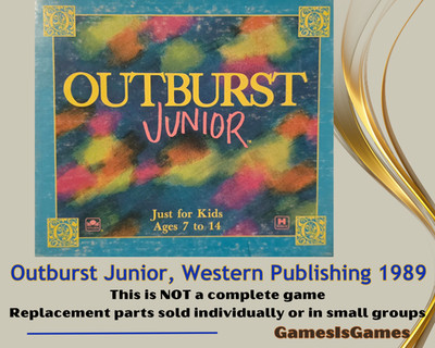 Board Game Parts: OUTBURST JUNIOR, Western Publishing, 1989, replacement pieces