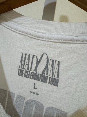 マドンナ 　Celebration - EVERYBODY!　貴重 Tシャツ Madonna Celebration Tour Official Merchandise T-Shirt White • Sz L