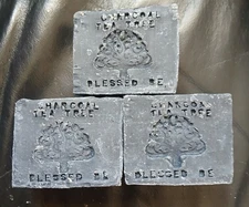 All-Natural Charcoal Tea Tree -Acne Relief- Bar Soap by Blessed Be Handmade