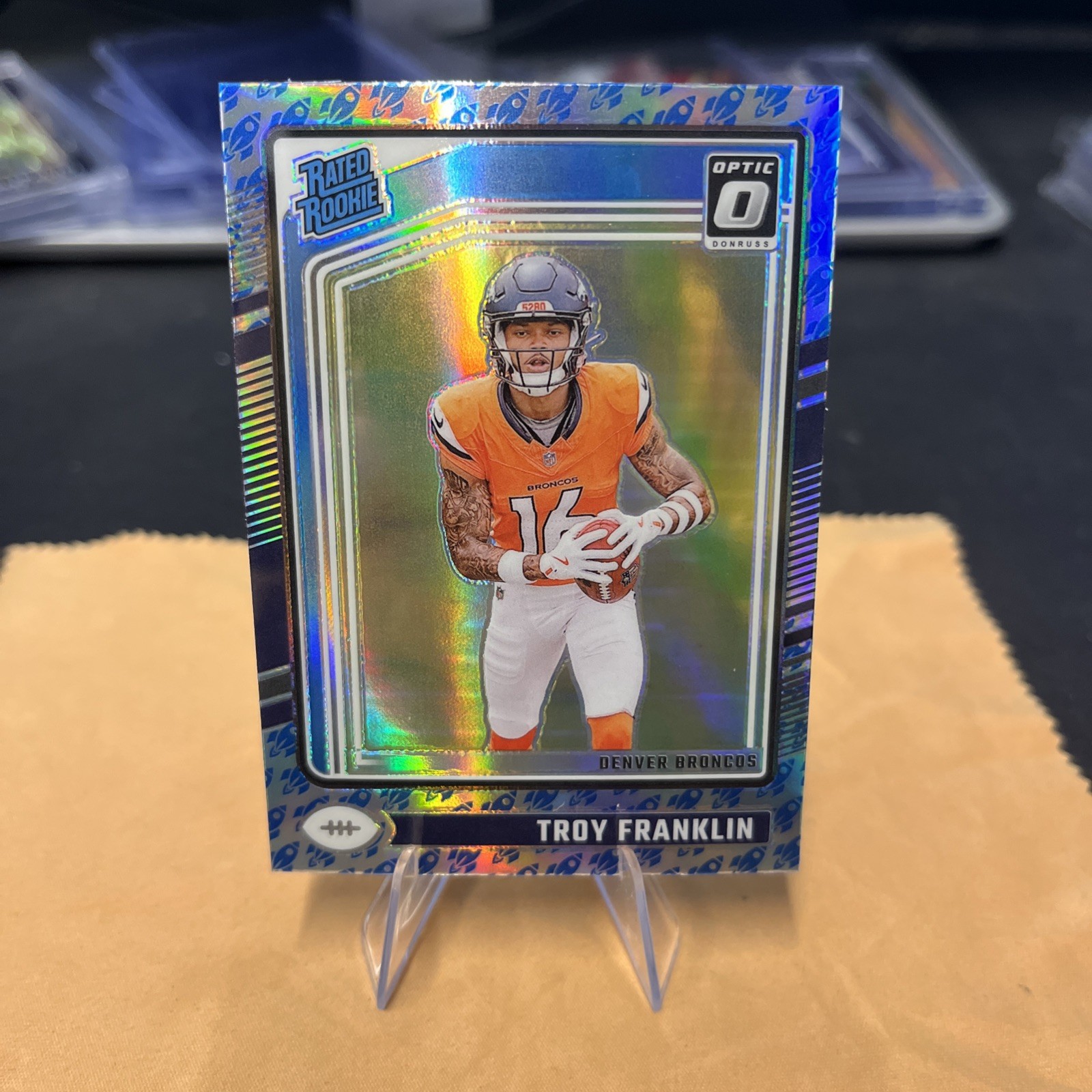 2024 Panini Donruss Optic - Rated Rookie Troy Franklin #294 Rocket Prizm (RC)