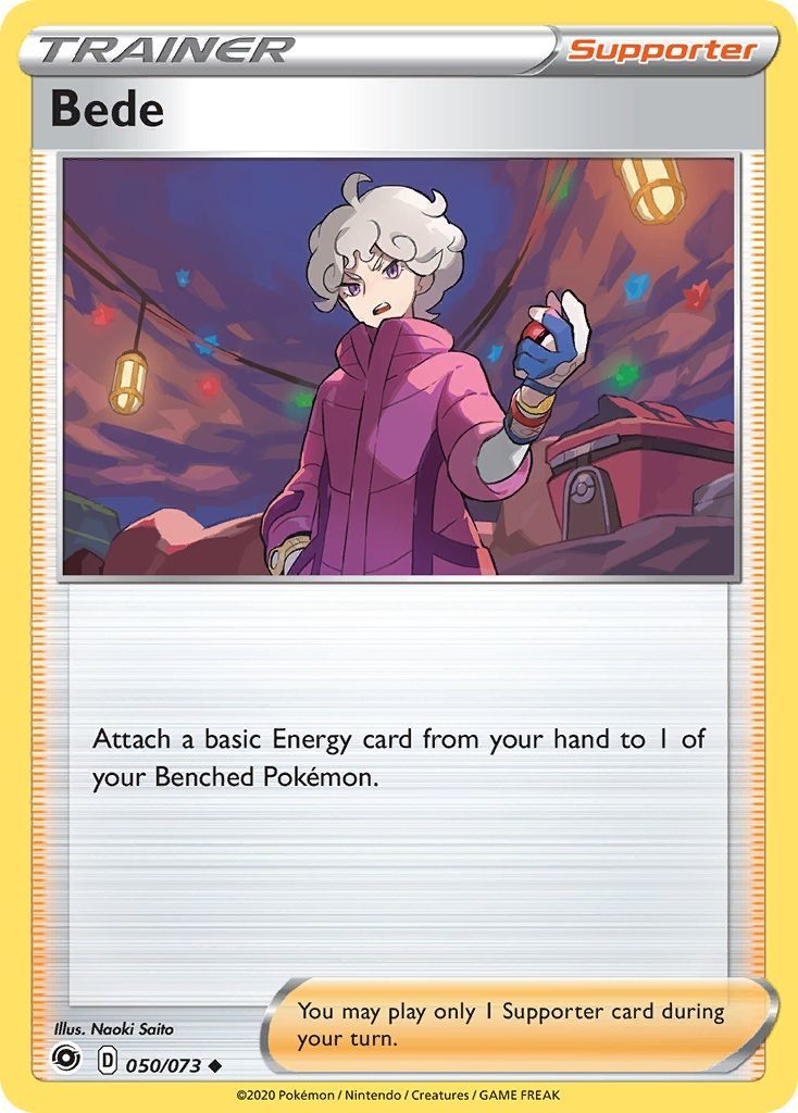 Bede - 050/073 - Uncommon - Reverse Holo (Near Mint) Champion's Path - Trainer -